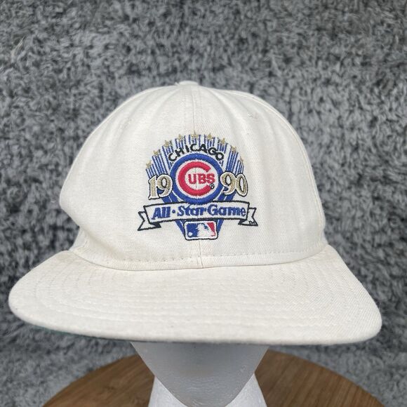 Vintage 1990 MLB All Star Game Chicago Cubs New Era Snapback Hat Cap USA - Picture 1 of 11